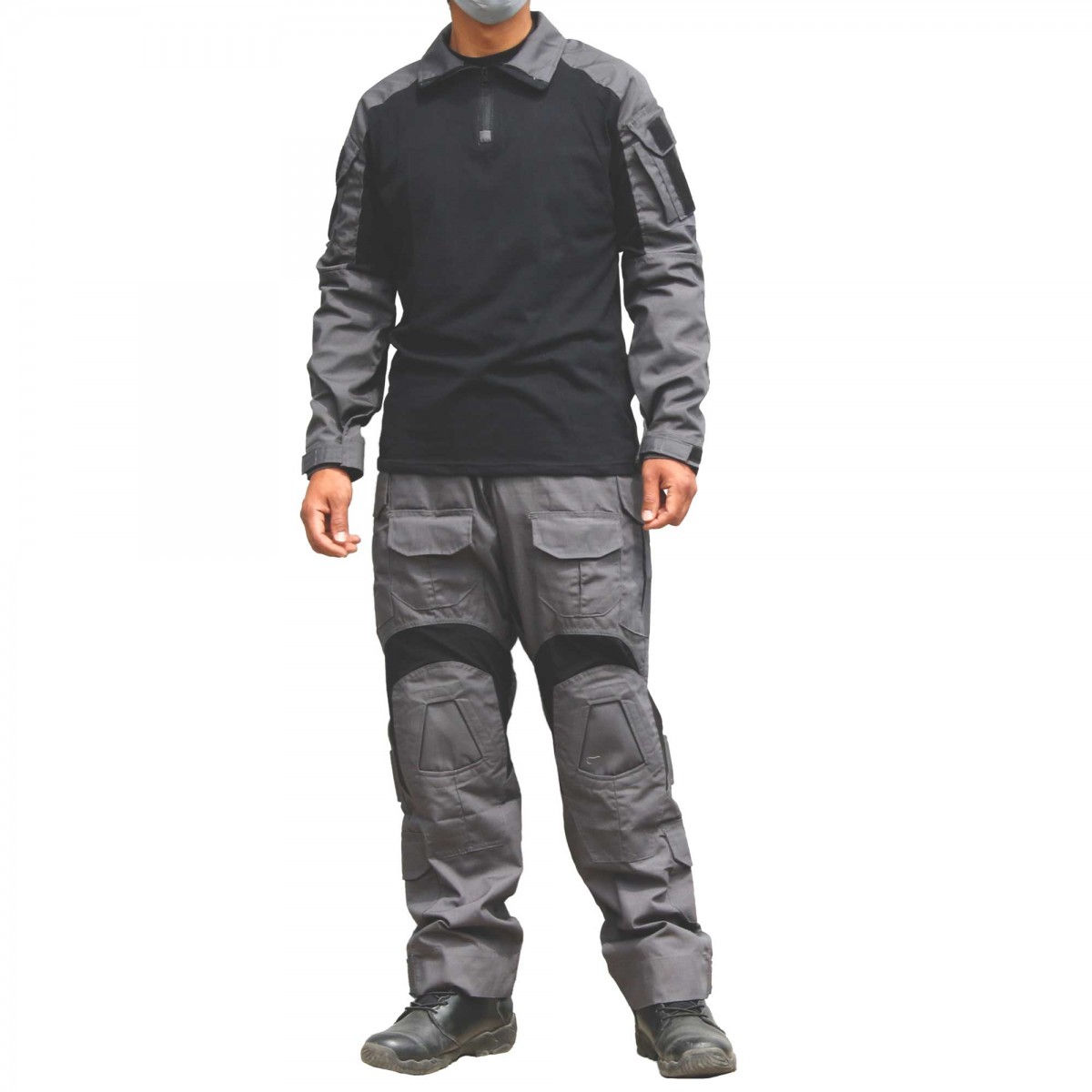SHENKEL CRYEタイプ Gen3 コンバットシャツ パンツ セット グレー M/L (USサイズ) 長袖 迷彩服 上下 サバゲー