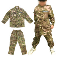 SHENKEL キッズ 迷彩服 上下セット 子供 (130cm) マルチカム 戦闘服 BDU 男の子 女の子 小さいサイズ 