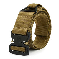 SHENKEL Cobraタイプ メタルバックル リガ―ベルト 幅45mm ( TAN タン ) ワンタッチ タクティカル ベルト CQB ラペリング ミリタリー サバイバルゲーム