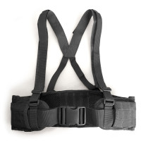 SHENKEL タクティカル ベルト サスペンダー 付き BK ブラック MOLLE サバイバルゲーム