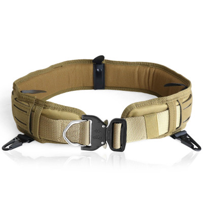 SHENKEL シェンケル レーザーカット MOLLE パッドベルト スリム ( 茶 タン ) オリオンスタイル ベルト コブラ サバゲー サバイバルゲーム