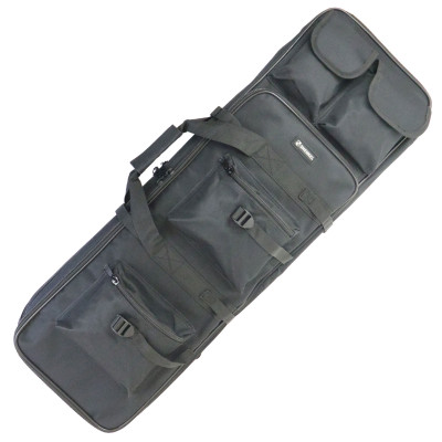 SHENKEL ダブル ガンケース ライフルケース 80～100cm ソフトタイプ BK 6ポケット 830x280 バック サバゲー サバイバルゲーム装備