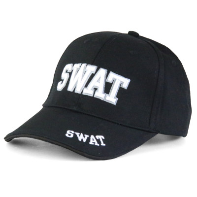 SWAT 特殊部隊 キャップ ベースボールキャップ 黒 ブラック 野球帽 ミリタリー サバゲー コスプレ SWAT 特殊部隊 キャップ ベースボールキャップ 黒 ブラック 野球帽 ミリタリー サバゲー コスプレ