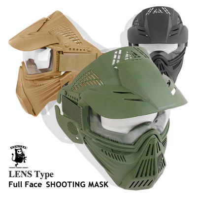 SHENKEL フルフェイス シューティングマスク ゴーグル (BK ブラック OD オリーブドラブ TAN タン) フェイスガード サバゲー サバイバルゲーム コスプレ