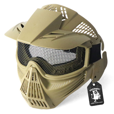 SHENKEL フルフェイス シューティングマスク メッシュ ( TAN タン ) フェイスガード サバゲー サバイバルゲーム コスプレ