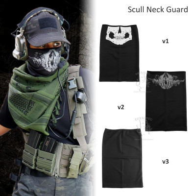 SHENKEL 超軽量 薄手 メッシュ ネックガード ネックカバー フェイスガード ( スカル v1/v2 ) 通気性 伸縮性 日除け フェイスマスク メンズ レディース 男女兼用