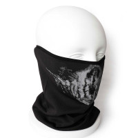 SHENKEL 超軽量 薄手 メッシュ ネックガード ネックカバー フェイスガード ( スカル v2 ) 通気性 伸縮性 日除け 夏用 フェイスマスク メンズ レディース 男女兼用