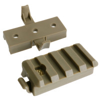 ヘルメット用 20mmレールマウント&ウィングマウント サイドレイル マウントセット　TAN