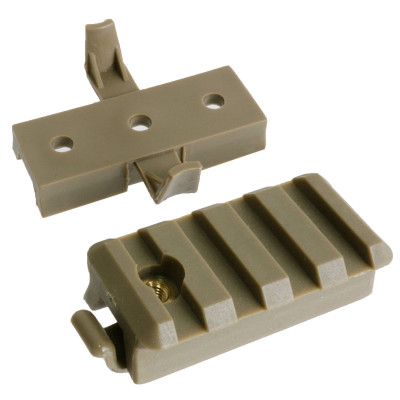 ヘルメット用 20mmレールマウント&ウィングマウント サイドレイル マウントセット　TAN