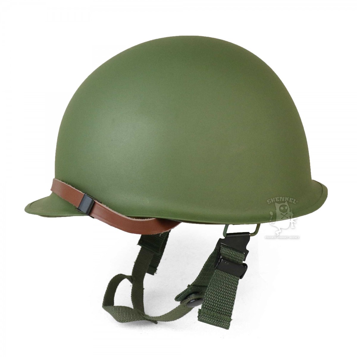 アメリカ軍 M-1 スチールヘルメット (スチールシェル+プラスチックライナー) OD レプリカ