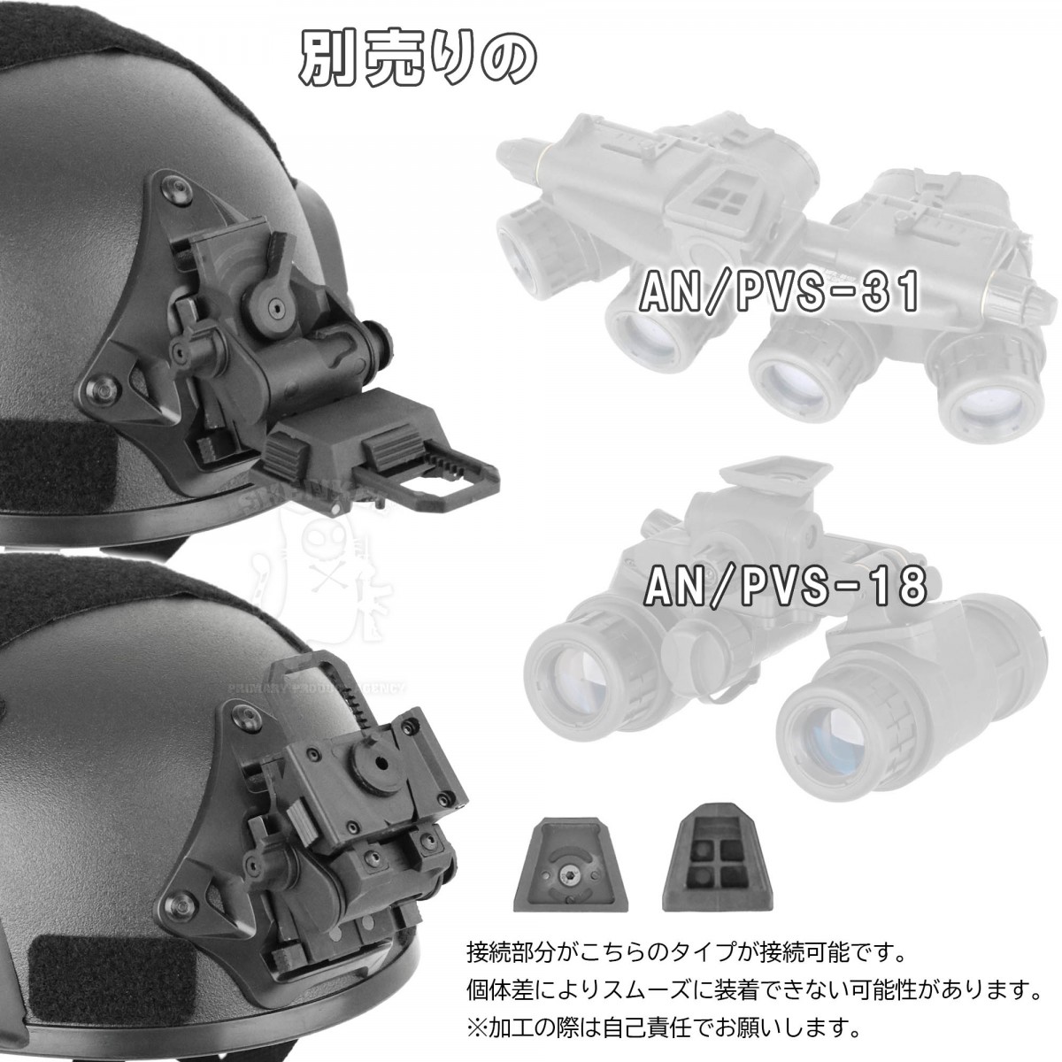 SHENKEL シェンケル 樹脂製 L4G24 NVG ナイトビジョン用 マウント ヘルメット アクセサリー レプリカ BK