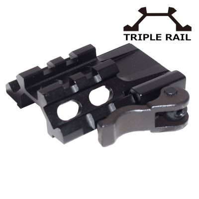 ユニバーサルクイックデタッチアングルマウント M72-C3  Triple Rail マウントベース スコープマウント ハンドガン 電動ガンの20mmレイルに対応