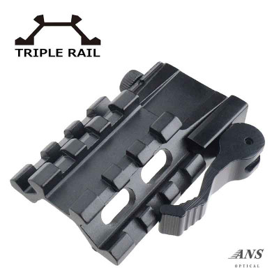 ユニバーサルクイックデタッチアングルマウント M72-C4  Triple Rail マウントベース スコープマウント ハンドガン 電動ガンの20mmレイルに対応