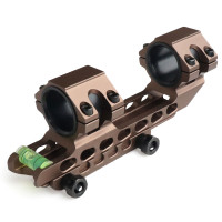 ANS optical 25.4/30mm  ロング ワンピース マウント インジゲーター付き 水平器 (TAN タン) ライフルスコープマウント サバゲー  5038S