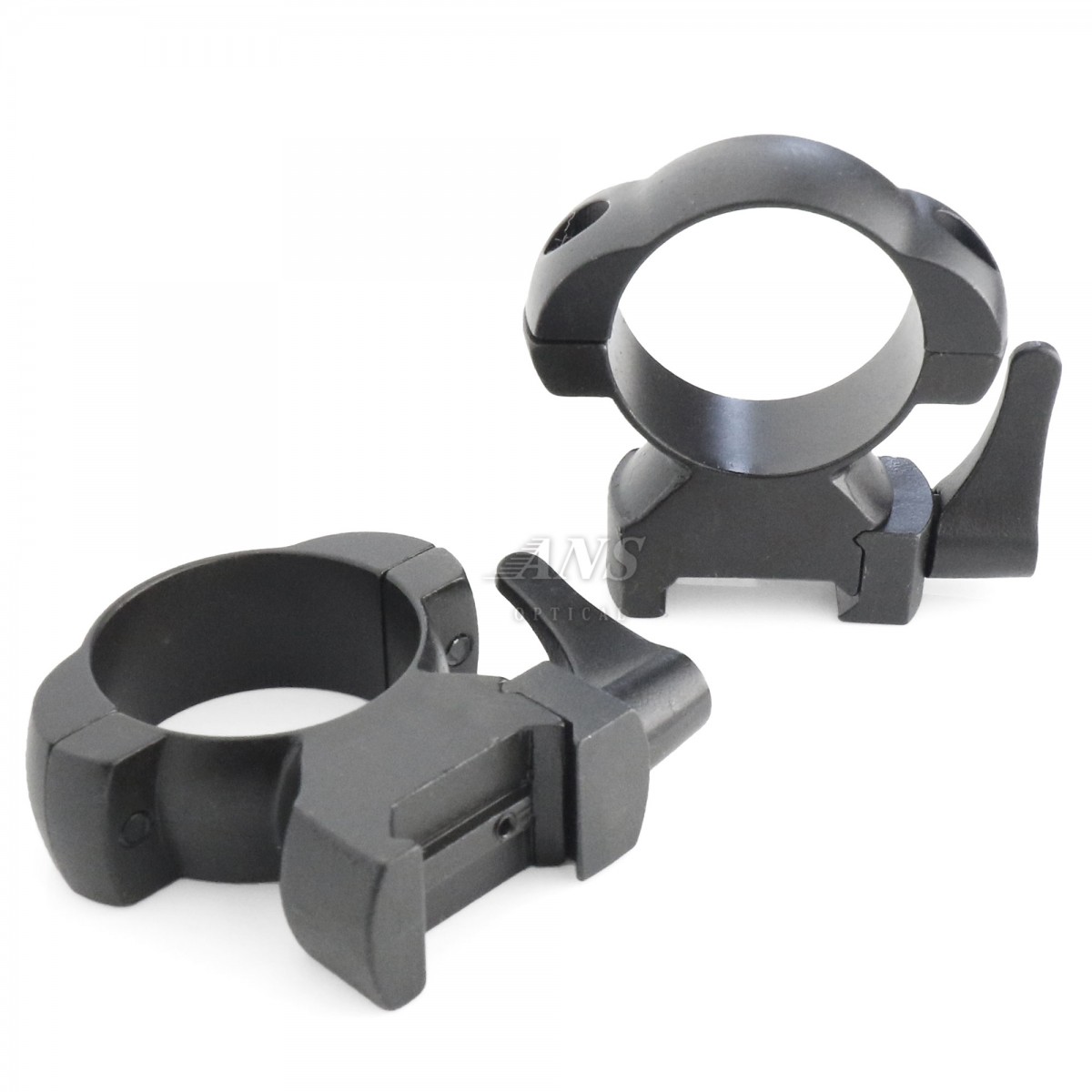 【NEW】ANS Optical QR レバーロック マウントリング スコープ 30mm用 20mmレイル対応 ロー/ミドルサイズ 2個セット