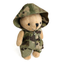 ミリくま ぬいぐるみ 迷彩 マルチカム 男の子ver. 21cm 着せ替え クマ 人形 サバゲベア ミリタリーベア 迷彩クマ