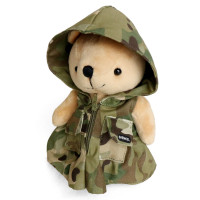 ミリくま ぬいぐるみ 迷彩 マルチカム 女の子ver. 21cm 着せ替え クマ 人形 サバゲベア ミリタリーベア 迷彩クマ
