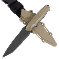 SHENKEL 樹脂製 ナイフ Bタイプ ベンチメイド 141 ニムラバスタイプ (タン) レプリカ サバイバル ダミーナイフ  ミリタリー ドレスアップパーツ ケース付き