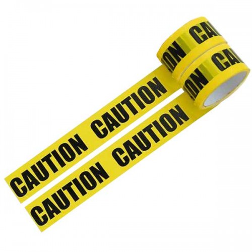  パッキングテープ バリケード テープ ( CAUTION ) 幅4.7cmＸ長さ25m 2巻セット フィルムテープ ライン用テープ 梱包 表示 安全 