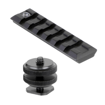 ネジ付きホットシュー ・20mmレイルベースセット ネジ付きホットシュー ・20mmレイルベースセット