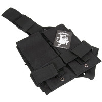 軽量 2連  レッグマガジンホルダー マガジンポーチ BK
