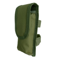 SHENKEL バッテリーポーチ ラージバッテリー収納可 (OD) ★ハンドガードやストックに装着可★ 電池ポーチ 予備バッテリー 携帯ポーチ ストック ストックバッテリーポーチ ハンドガード