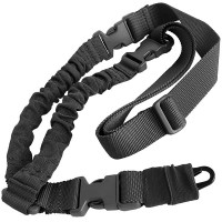 SHENKEL ワンポイント バンジースリング シングル (BK ブラック) CQB 強化スリング スリングベルト ライフル 銃 ストラップ