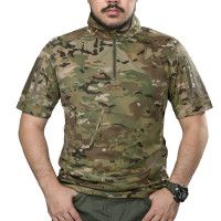 速乾 ドライメッシュ 半袖 コンバットシャツ XLサイズ (マルチカム) CRYEタイプ タクティカル Tシャツ 伸縮性抜群  戦闘服 サバゲー装備 サバイバルゲーム メンズ ミリタリーシャツ 春 夏 秋