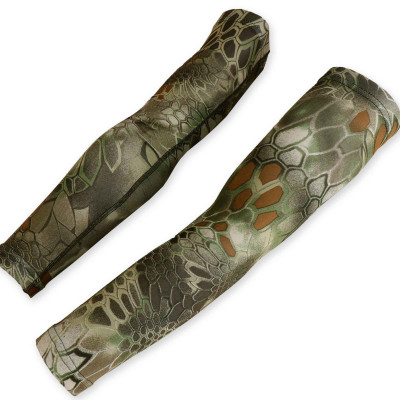 SHENKEL クール ストレッチ アームカバー アームスリープ 迷彩 (マンドレイク) 日焼け 紫外線 UV対策 冷感 アウトドア スポーツ バイク 自転車 ゴルフ 登山 釣り サバゲー サバイバルゲーム 通勤 運転   フリーサイズ 男女兼用