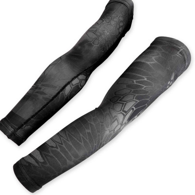 SHENKEL クール ストレッチ アームカバー アームスリープ 迷彩 (タイフン) 日焼け 紫外線 UV対策 冷感 アウトドア スポーツ バイク 自転車 ゴルフ 登山 釣り サバゲー サバイバルゲーム 通勤 運転  フリーサイズ 男女兼用