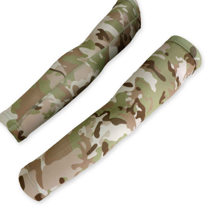 SHENKEL クール ストレッチ アームカバー アームスリープ 迷彩  (マルチカムアライド) 日焼け 紫外線 UV対策 冷感 アウトドア スポーツ バイク 自転車 ゴルフ 登山 釣り サバゲー サバイバルゲーム 通勤 運転    フリーサイズ 男女兼用